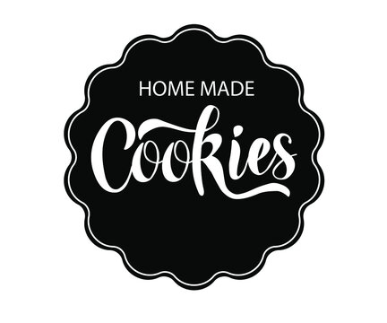 Vector template packaging sweets, label, banner, poster, identity, branding. Stylish design for baked goods with text cookies