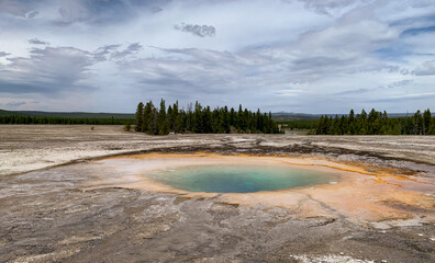 View of Opal Pool at Yellowstone