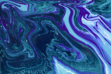 Fluid art texture. Background with abstract mixing paint effect. Liquid acrylic picture that flows and splashes. Mixed paints for posters or wallpapers. Style incorporates the swirls of marble.