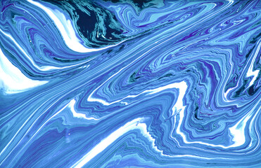 Fluid art texture. Background with abstract mixing paint effect. Liquid acrylic picture that flows and splashes. Mixed paints for posters or wallpapers. Style incorporates the swirls of marble. - 441262890