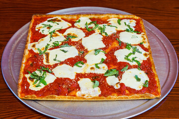 Pizza with fresh mozzarella 