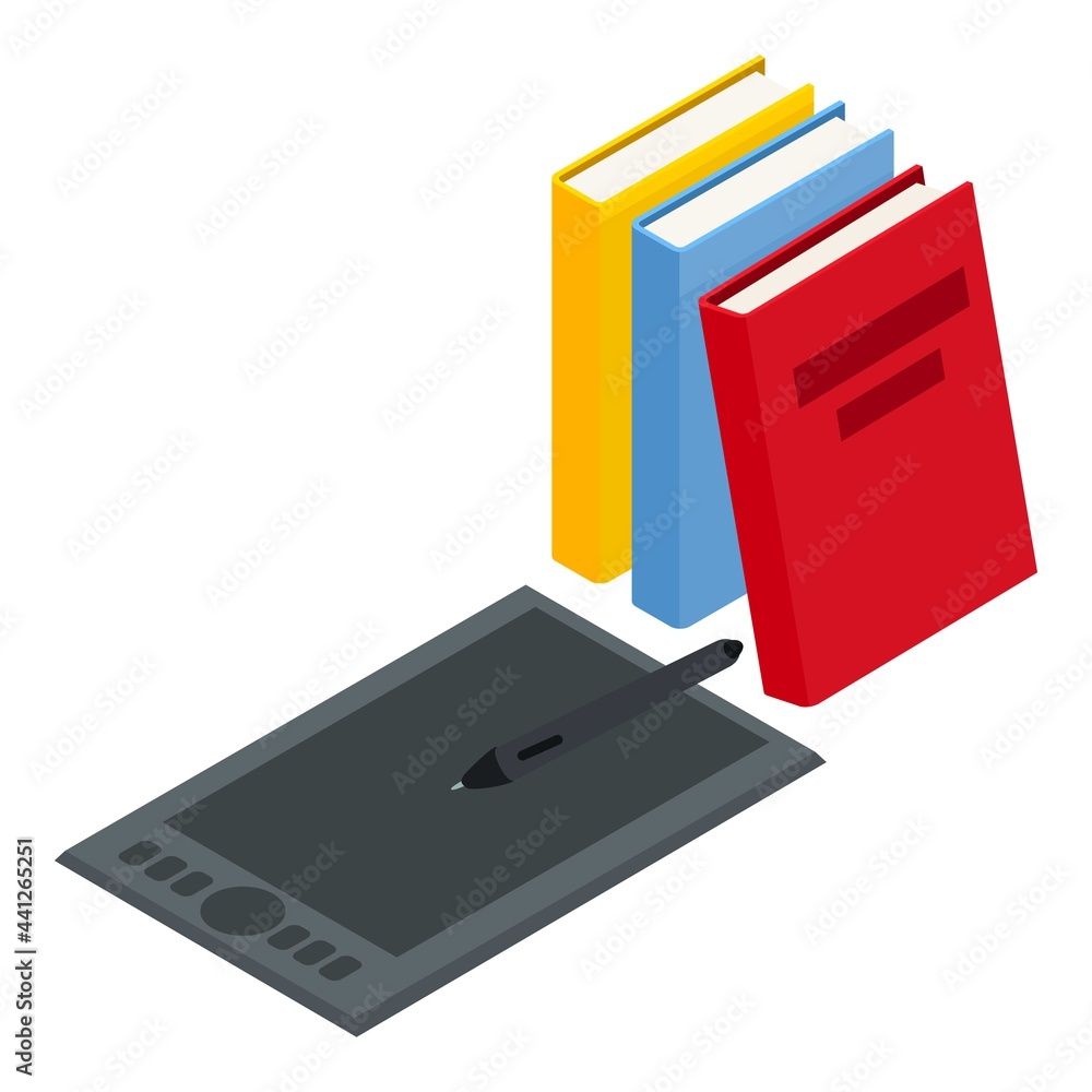 Poster graphic design icon. isometric illustration of graphic design vector icon for web