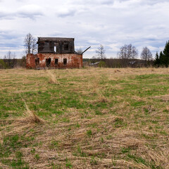 destroyed house landscape