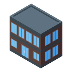 Modern building icon isometric vector. City office building. City street design