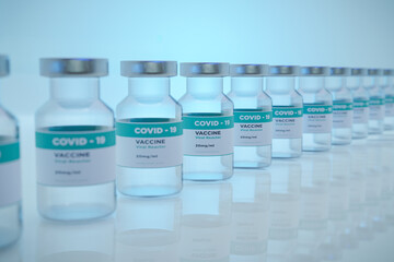 Vaccines to combat covid 19 coronavirus space copy perspective