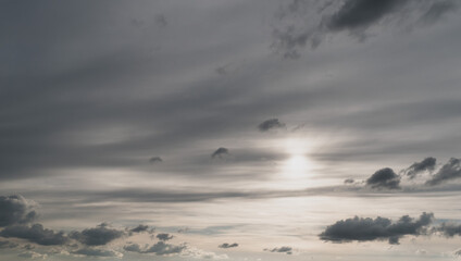 Obraz na płótnie Canvas Smoky clouds in the evening sky