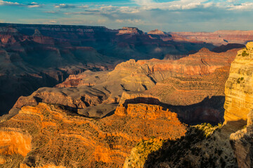 Western View Of The Inner Canyon From Powell Point, Grand Canyon National Park, Arizona, USA