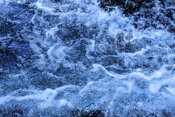 Water. Water background. Foam water. Close up. Top view.