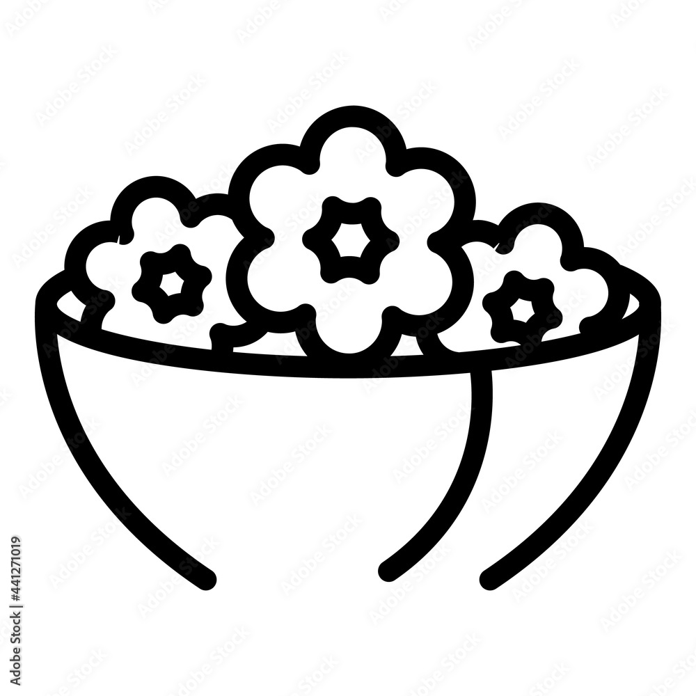 Poster bouquet icon. outline bouquet vector icon for web design isolated on white background