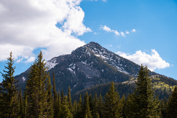mountains and clouds