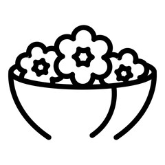 Bouquet icon. Outline Bouquet vector icon for web design isolated on white background