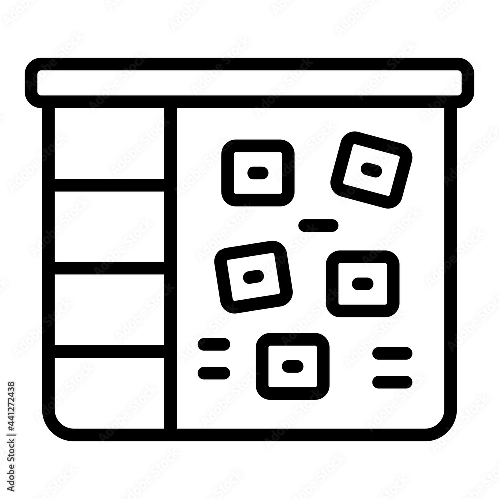 Poster late work board icon. outline late work board vector icon for web design isolated on white backgroun