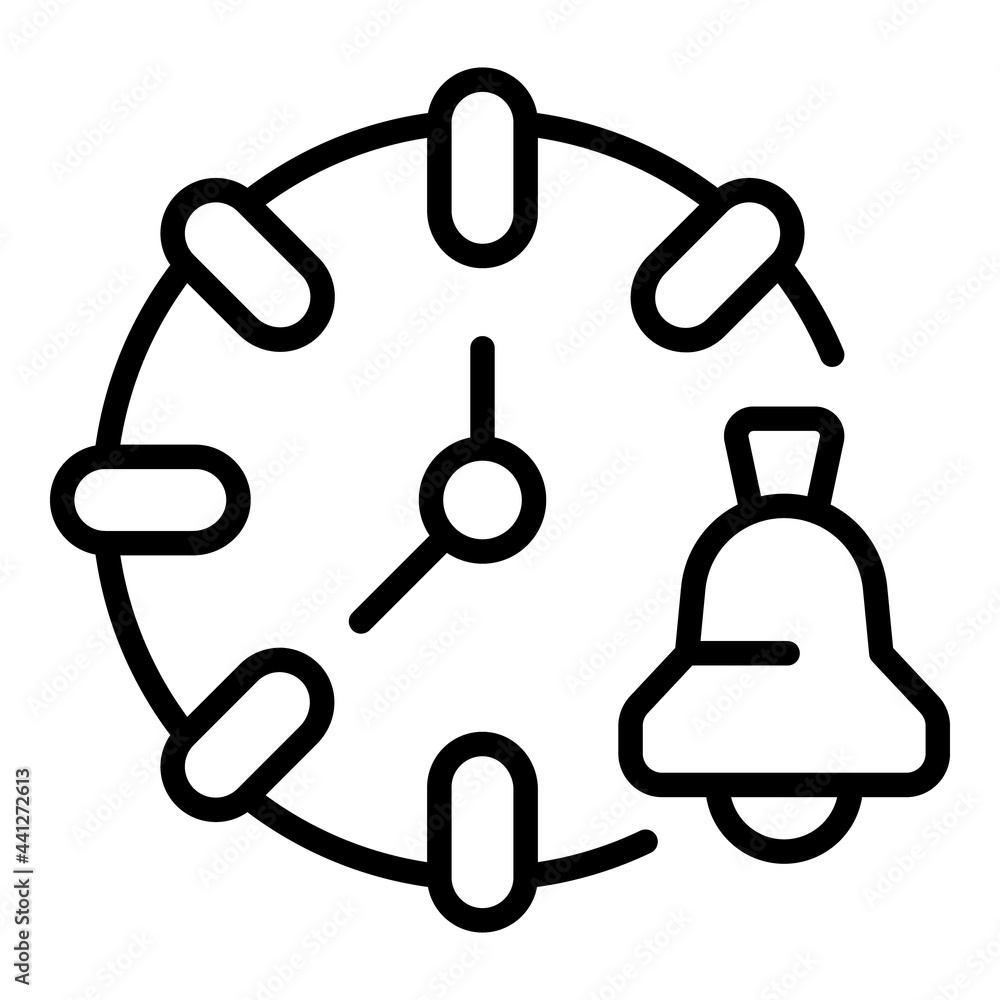 Aufkleber late work hours alarm icon. outline late work hours alarm vector icon for web design isolated on whi