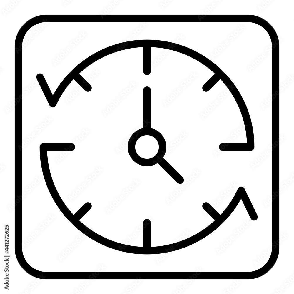 Poster late work wall clock icon. outline late work wall clock vector icon for web design isolated on white