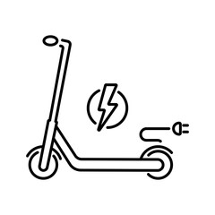 A simple electric scooter icon with an editable stroke