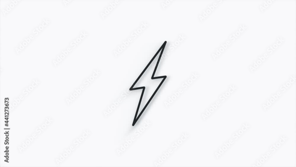 Poster lightning bolt 3d icon isolated on white background. flash sign. charge flash icon. thunder bolt. li