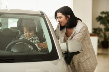 Mom chooses a city car.