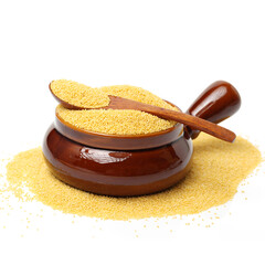 Millet on a white background