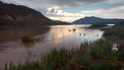 Potrerillos Artificial Lake in Mendoza, Argentina, South America