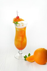 orange cocktail isolated