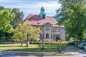 Architectural monument former Town Hall Nikolassee in Berlin, Germany