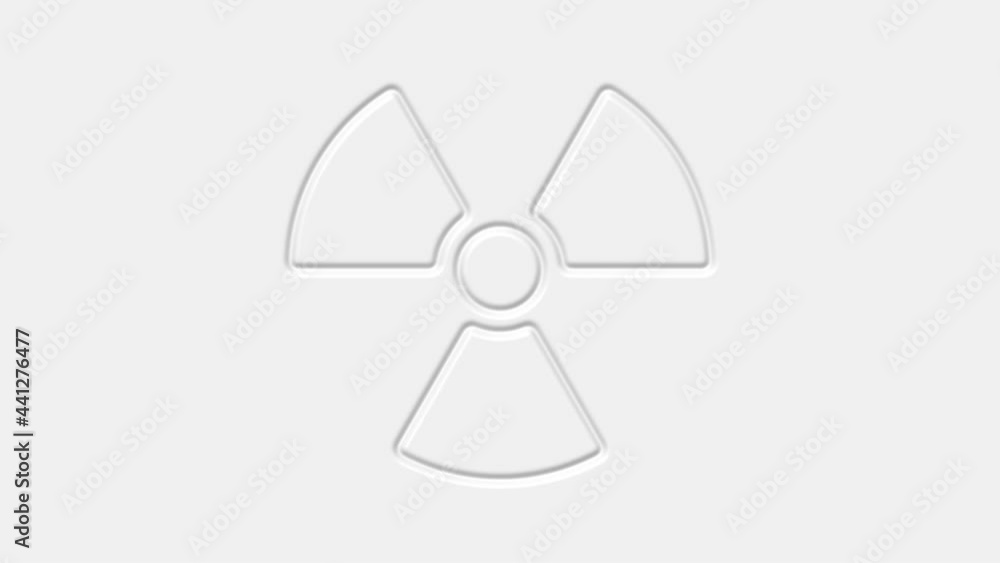 Poster Radioactive symbol video animation. Seamless loop.