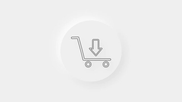 Shopping cart icon isolated on white background. Online buying concept. Delivery service sign. Supermarket basket symbol.