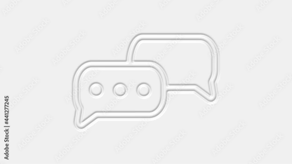 Poster speech bubble chat icon isolated on white background. message icon. communication or comment chat sy