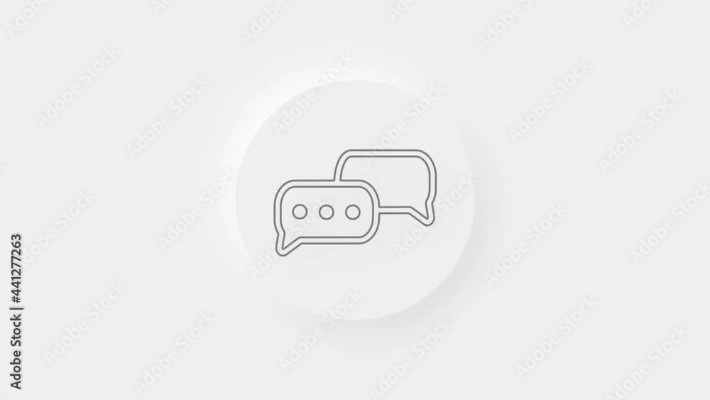 Poster Speech bubble chat icon isolated on white background. Message icon. Communication or comment chat symbol. 4K