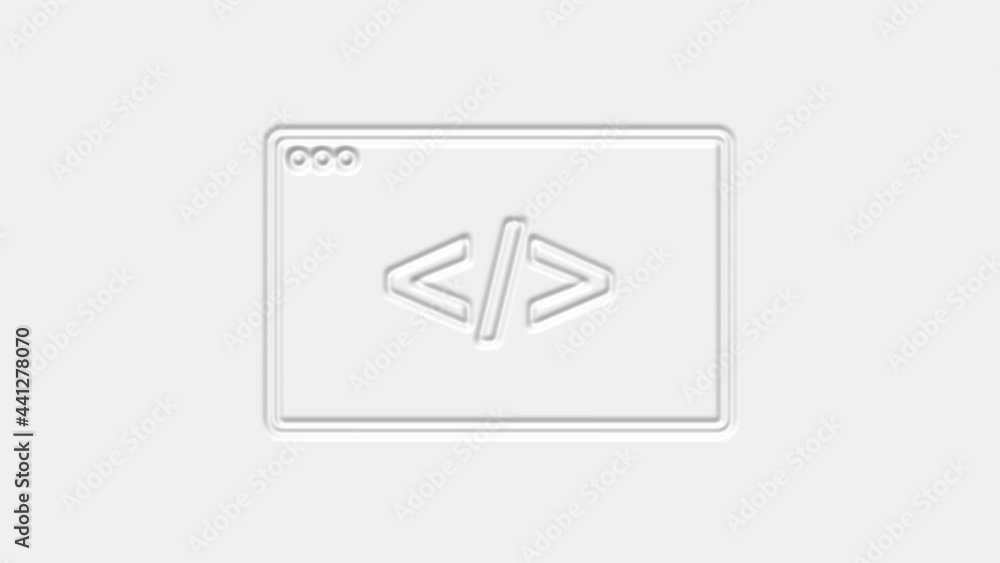 Poster Web design and front end development icon isolated on white background. 4K
