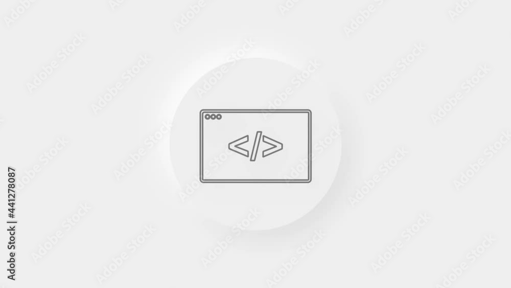 Aufkleber Web design and front end development icon isolated on white background. 4K