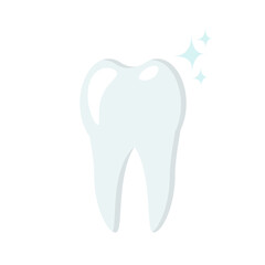 Tooth, tooth sample in flat style, dentistry and oral care