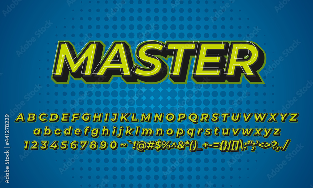Poster modern editable text style effect. editable font style. vector illustration