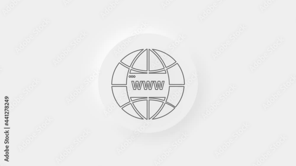 Aufkleber World wide web concept globe icon. Planet web symbol. Planet icon with world wide web sign. Business, technology, internet