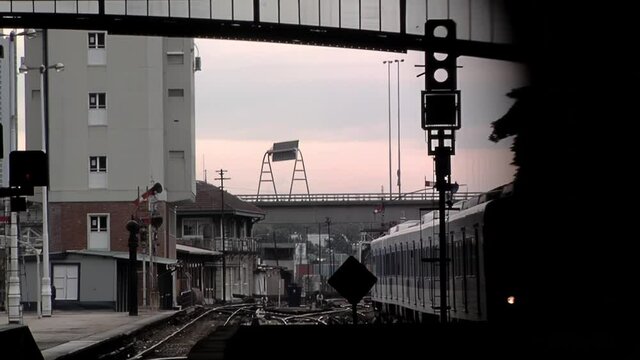 Passenger Train of General Mitre Railway at Retiro Railway Station in Buenos Aires, Argentina.
