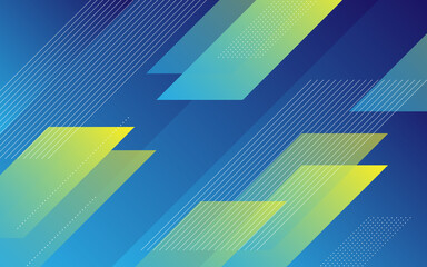 Modern Abstract Background with Memphis Element and Blue Yellow Gradient Color