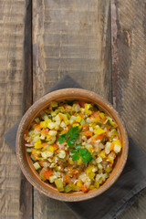 Pisto Manchego traditional Spanish dish.