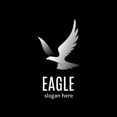 Logo eagle design black and white