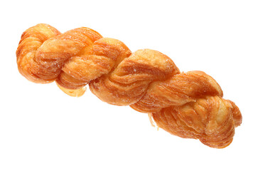 Chinese fried dough twist on white background