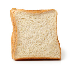 sliced bread on white background