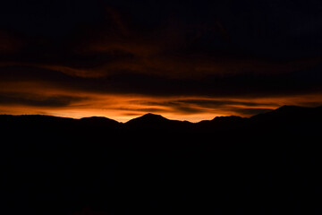 Dramatic sunset in the mountains of Autlan Jalisco 