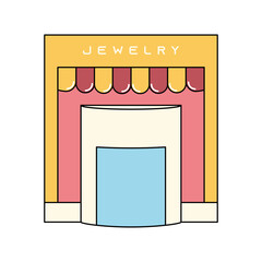 Isolated shop building icon Jewelry store