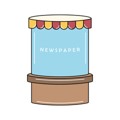 Isolated shop building icon Newspaper store