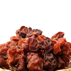Dried pears on a white background 