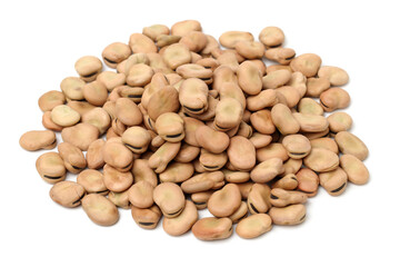 Fava beans,Vicia faba on white background 