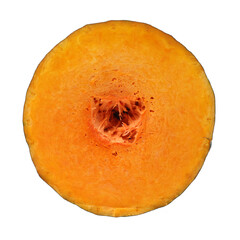 Green mini pumpkin isolated on the white background .