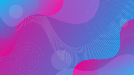 abstract gradient background with fluid shape in pink and blue color. suitable for presentation, web, etc.