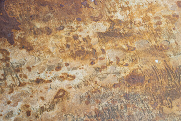 Obraz premium Brown rough rusty concrete background. Street paving tiles. Old rough.