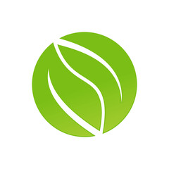 leaf ecology logo template vector icon