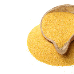 Millet on white background